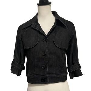 Kenneth Cole Black Denim Women’s Crop Jacket. Small